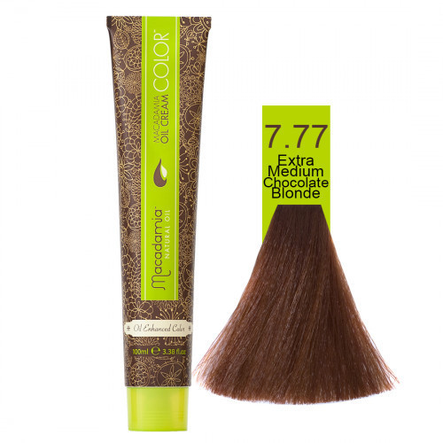 Macadamia Oil Cream Color 7.77 Extra Medium Chocolate Blonde