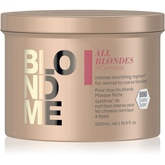 Schwarzkopf Professional Blondme All Blondes Rich Nourishing Mask For Coarse Hair 500 ml