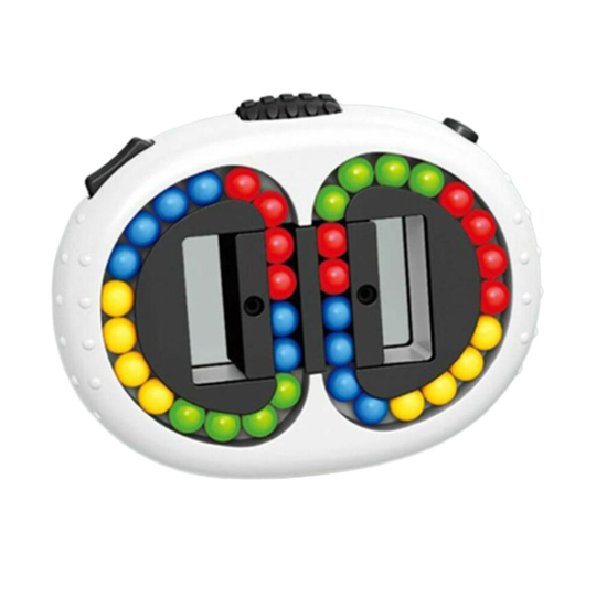 (White) Kids Rotating Magic Bean Fingertip Toy Infinite Cube Finger Toys Stress Relief