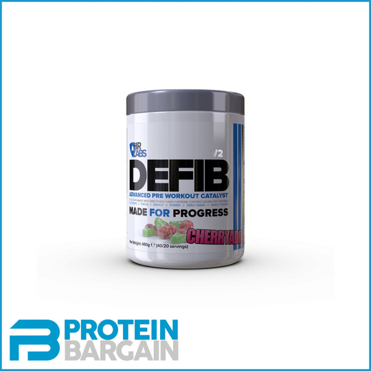 (Fizzy Candy Crush) HR Labs DeFib Pre Workout V2 Energy Focus Premium Ingredients 40/20 Serve 460g