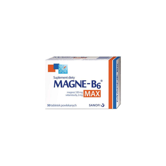 MAGNE B6 MAX 50 tablets, magnesium b6 100 mg