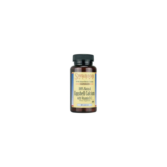 Swanson Ultra 100% Natural Eggshell Calcium with Vitamin D-3 - 60 Capsules