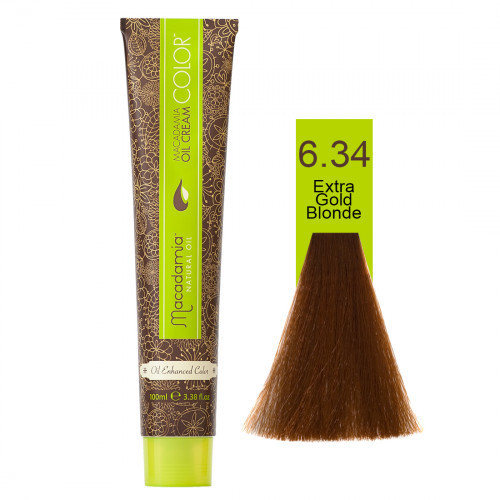 Macadamia Oil Cream Color 6.34 Extra Gold Blonde