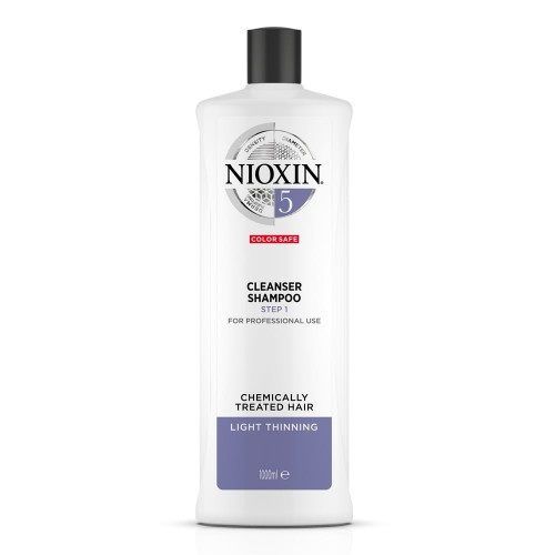 Nioxin SYS5 Cleanser Shampoo for Chemically Treated Hair with Light Thinning 1000ml