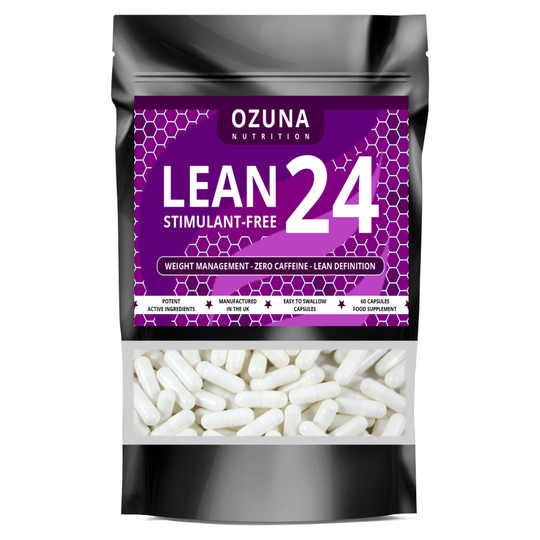 Lean24 Stimulant-Free Fat Burner Without Caffeine, Weight Loss Supplement, Keto Metabolism Booster & Diet Pills | 60 Capsules