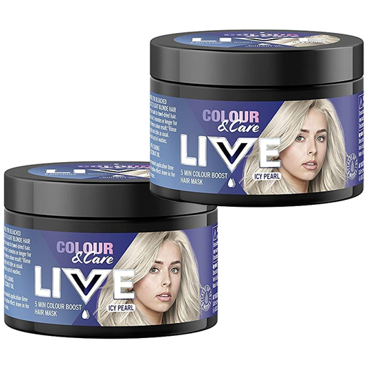 Schwarzkopf Colour & Care Live Icy Pearl 5 Minute Colouring Hair Mask 2 X 150Ml