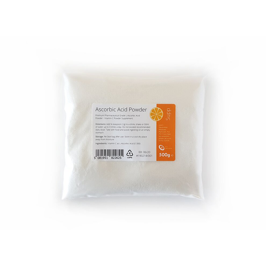 Ascorbic Acid Vitamin C - 500g -Non GMO 100% Pure Pharmaceutical Grade