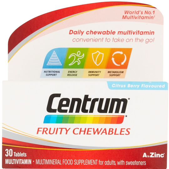 Centrum Fruity Chewables Multivitamin Tablets X 30