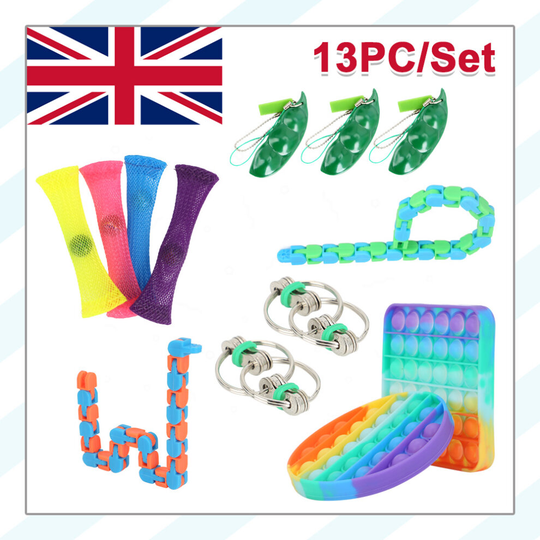 13 Pack Fun Fidget Toys Set Tools Stress Relief