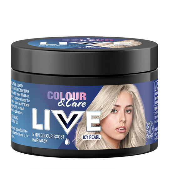 Schwarzkopf Live Colour & Care 5 Minute Wash Out Temporary Colour Boost Hair Mask 150Ml Icy Pearl