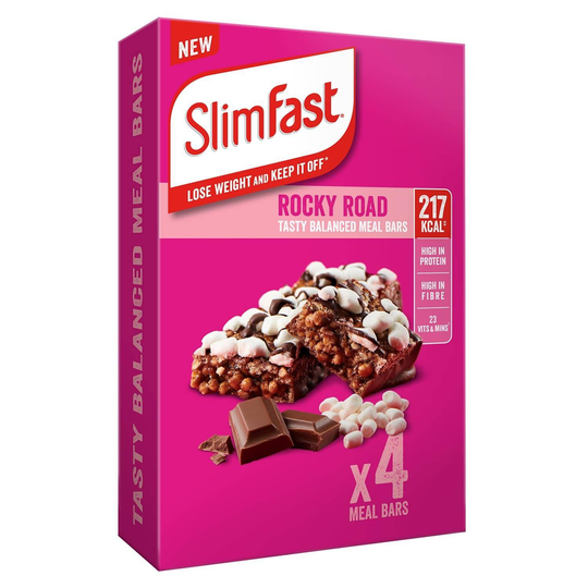Slimfast Meal Replacement Bar Rocky Road 60G X 4