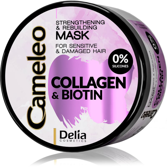 Delia Cosmetics Cameleo Collagen & Biotin Fortifying Mask For Damaged And Fragile Hair 200 ml