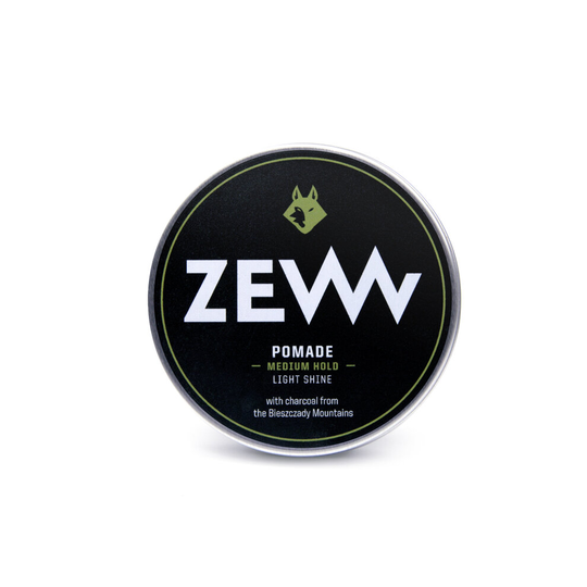 Zew For Men Charcoal Hair Pomade With Light Shine- Medium Hold, Light Shine Pomade With Activated Charcoal, Leaves Hair Feeling Nourished & Clean
