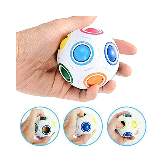 Fidget Ball Rainbow Magic Puzzle Cube Toy Autism Brain Stress Relief Gift Nice