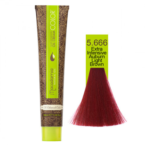 Macadamia Oil Cream Color 5.666 Extra Intense Auburn Light Brown