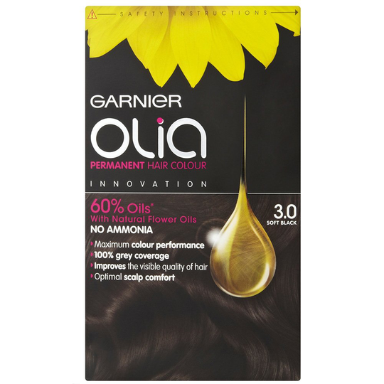 Garnier Olia 3.0 Soft Black Hair Dye - 1 Kit