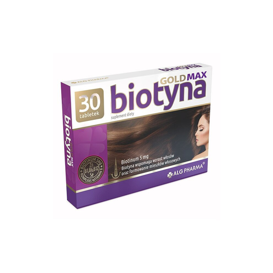 Biotyna Gold Max - 30 tablets For skin, hair and nails Biotin