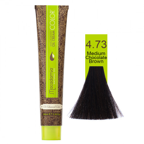 Macadamia Oil Cream Color 4.73 Medium Chocolate Brown