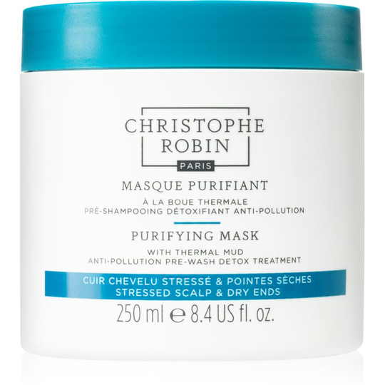 Christophe Robin Purifying Mask with Thermal Mud Cleansing Mask for Hair Exposed To Air Pollution 250 ml