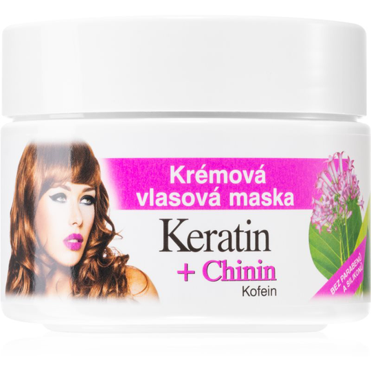 Bione Cosmetics Keratin + Chinin Cream Mask for Hair 260 ml