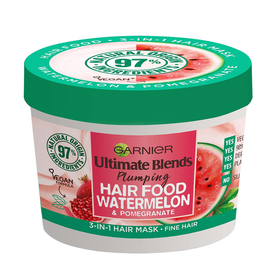 Garnier Ultimate Blends Plumping Hair Food Watermelon 3-In-1 Fine Hair Mask Treatment 390Ml