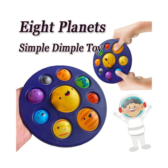 Eight Solar Planets System Fidget Sensory Dimple Simple Stress Relief Toy